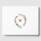 Tropisch geometrisch Floral Weddenschap Boek (Achterkant)