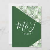 Tropisch Geometrisch Palm Oasis Vrijgezellenfeest Kaart (Achterkant)