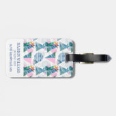 Tropisch geometrisch patroon bagagelabel (Achterkant horizontaal)