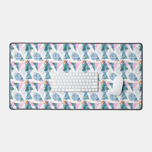 Tropisch geometrisch patroon bureaumat (Keyboard & Muis)