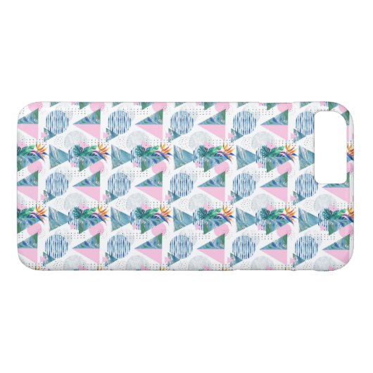Tropisch geometrisch patroon Case-Mate iPhone case (Achterkant (Horizontaal))