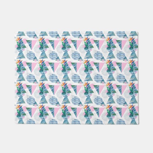 Tropisch geometrisch patroon deurmat (Voorkant)