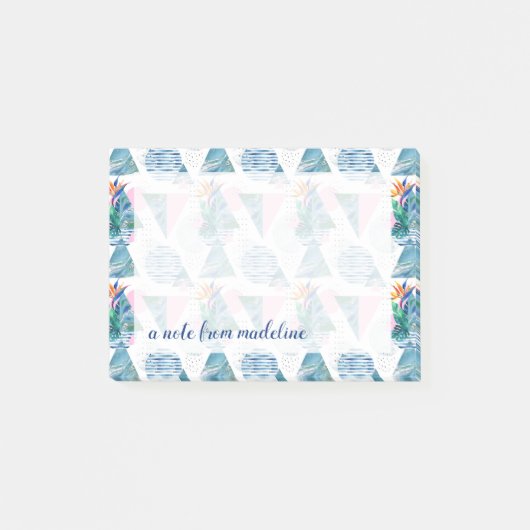Tropisch geometrisch patroon post-it® notes (Voorkant)