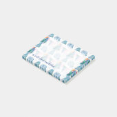 Tropisch geometrisch patroon post-it® notes (Schuin)