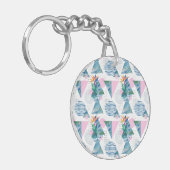 Tropisch geometrisch patroon sleutelhanger (Voorkant Links)