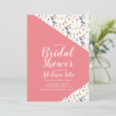 Tropisch geometrisch Vrijgezellenfeest van palmcol Kaart (Staand voorkant)