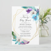 Tropisch geometrisch zomerstation met schok kaart (Staand voorkant)