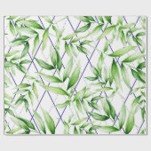 Tropisch Geometrische Greenery Cadeaupapier (Vlak)