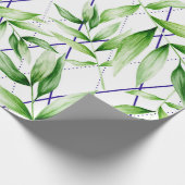 Tropisch Geometrische Greenery Cadeaupapier (Hoek)