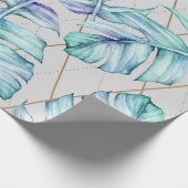 Tropisch Geometrische Greenery Cadeaupapier (Hoek)