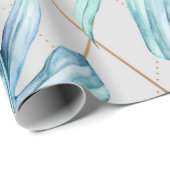 Tropisch Geometrische Greenery Cadeaupapier (Rol Hoek)