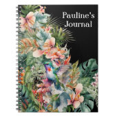 Tropisch gepersonaliseerd journaalcadeau notitieboek (Voorkant)