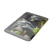 Tropisch gestreept visvlees badmat (Gekanteld)