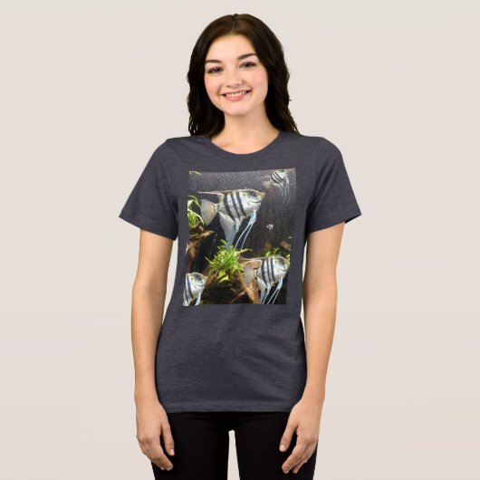 Tropisch Gestreepte Vis Bella Canvas T-shirt (Voorkant volledig)