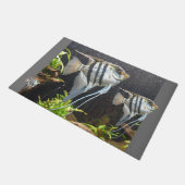 Tropisch gestripte diepte van visdeklep deurmat (Schuin)