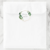 Tropisch Gevarieerd Groen Bedankt Ronde Sticker (Tas)