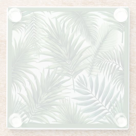 Tropisch gevoel glazen onderzetter (Achterkant)