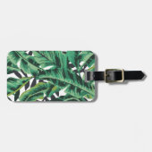 Tropisch glam Banana Leaf Pattern Bagagelabel (Voorkant horizontaal)