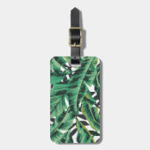 Tropisch glam Banana Leaf Pattern Bagagelabel (Voorkant verticaal)