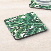 Tropisch glam Banana Leaf Pattern Bier Onderzetter (Linkerzijde)