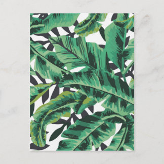 Tropisch glam Banana Leaf Pattern Briefkaart