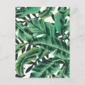 Tropisch glam Banana Leaf Pattern Briefkaart (Voorkant)