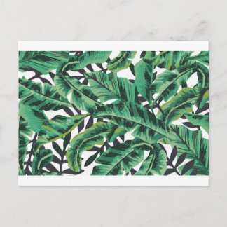 Tropisch glam Banana Leaf Pattern Briefkaart