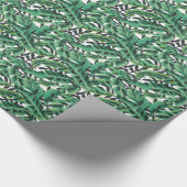 Tropisch glam Banana Leaf Pattern Cadeaupapier (Hoek)
