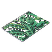 Tropisch glam Banana Leaf Pattern Notitieboek (Linkerzijde)