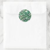 Tropisch glam Banana Leaf Pattern Ronde Sticker (Tas)