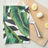 Tropisch glam Banana Leaf Pattern Theedoek (Quarter Fold)