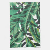 Tropisch glam Banana Leaf Pattern Theedoek (Verticaal)