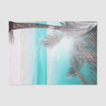 Tropisch glam Roze Aqua Blue Beach Palm Sweet 16
