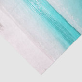 Tropisch glam Roze Aqua Blue Beach Palm Sweet 16 Tissuepapier (Detail)