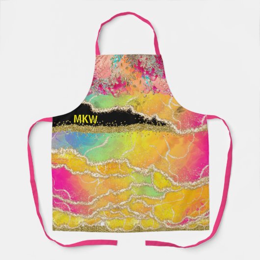 Tropisch glam schort (Voorkant)