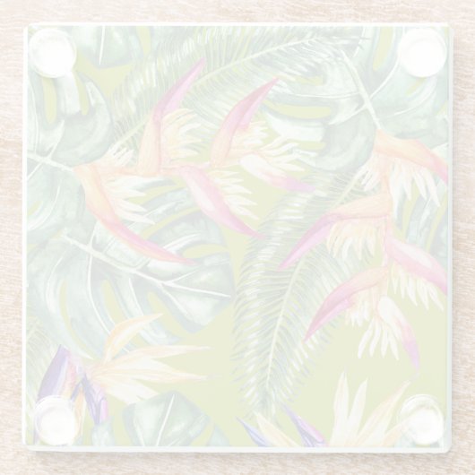 Tropisch Glazen Onderzetter (Achterkant)