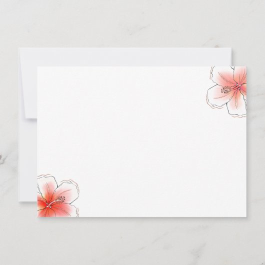 Tropisch Glitter Bachelorette-feest Roodharige Bru Bedankkaart (Achterkant)