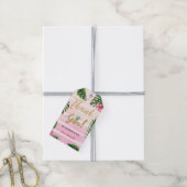 Tropisch Gold Aloha Baby shower Hartelijk dank Lab Cadeaulabel (Met Touw)