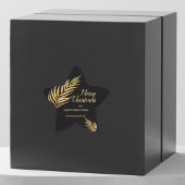 Tropisch Gold Glitter Palm Kerstmis Dank u Ster Sticker