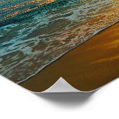 Tropisch Golden Hawaiian Beach Poster (Hoek)