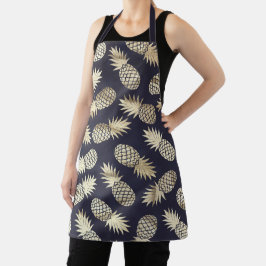 Tropisch Golden Pineapple Girly Chic Pattern Schort