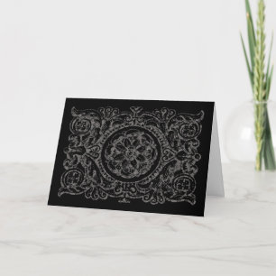 Tropisch Gothic Black Lace voor Birthday Kaart