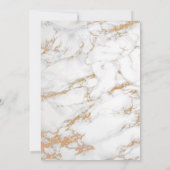 Tropisch goud anananas Moderne marmer Wedding Kaart (Achterkant)