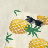 Tropisch Goud Ananas Gele Tint Strandlaken (In situ)