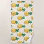 Tropisch Goud Ananas Gele Tint Strandlaken (Voorkant)
