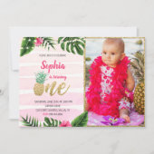 Tropisch goud één dag uitnodiging met foto (Voorkant)