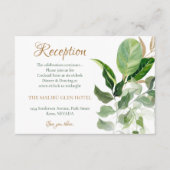 Tropisch goud en groen monstera laten ontsnappen informatiekaartje (Voorkant)