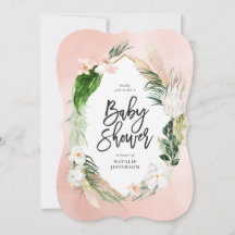 Tropisch goud geometrische florale folieroze roze 