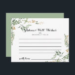 Tropisch Goud Groen Bladgroen Bruiloft Advies Kaar Briefkaart<br><div class="desc">Deze tropische gouden groene loof bruiloft advies kaart is perfect voor een moderne bruiloft. Het ontwerp is voorzien van prachtig met de hand geschilderd geïllustreerd tropisch zomergoud en groen gebladerte. Deze kaarten zijn ideaal voor een bruiloft, vrijgezellenfeest, baby shower, afstudeerfeest & meer. Personaliseer de kaarten met de namen van de...</div>