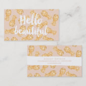 Tropisch goud Hawaiian anananas schoonheidstypogra Visitekaartje (Voorkant / Achterkant)